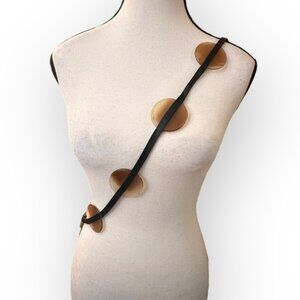 Womens Plus Size Leather Disc Tie Fashion Belt